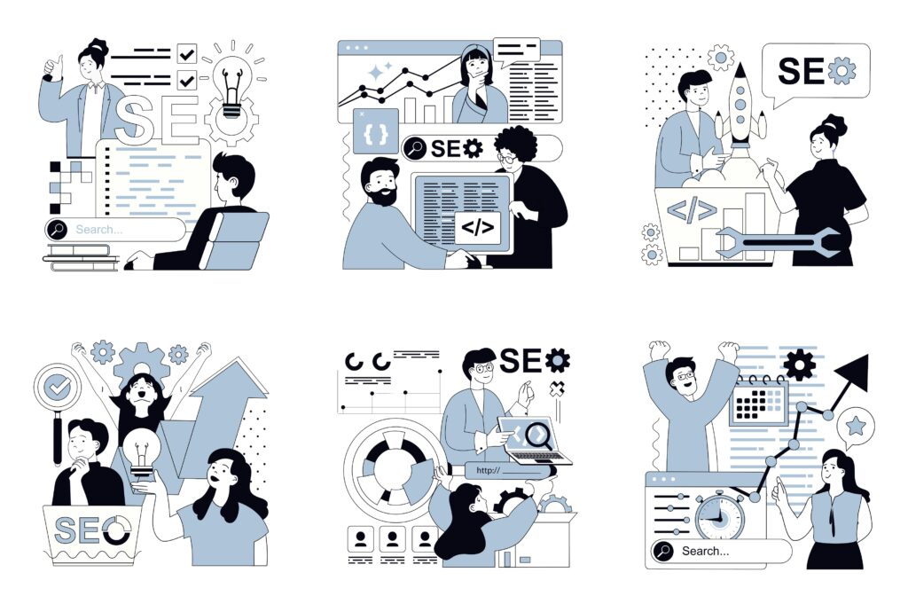 people working on SEO